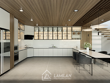 THIẾT KẾ BẾP GÓC CHÉO ĐẢM BẢO HỢP PHONG THỦY