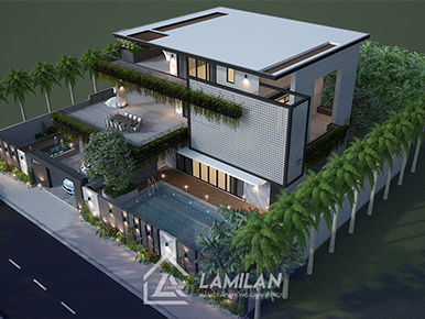 THIẾT KẾ BIỆT THỰ HIỆN ĐẠI CÓ BỂ BƠI