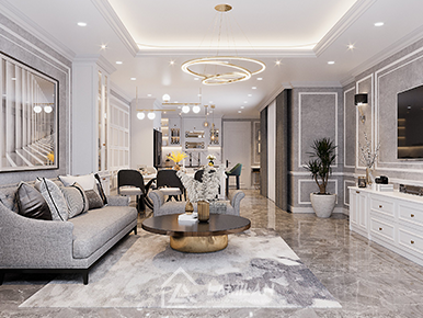 THIẾT KẾ CĂN HỘ BÁN CỔ ĐIỂN VỚI NÉT ĐẸP THỜI THƯỢNG