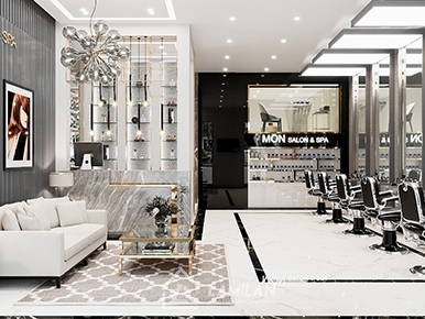 THIẾT KẾ SALON TÓC ĐẸP VÀ BẮT MẮT