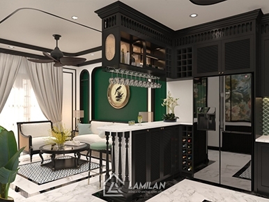 TỦ BẾP CÓ QUẦY BAR SANG TRỌNG